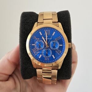 Peugeot Gold and Blue Watch